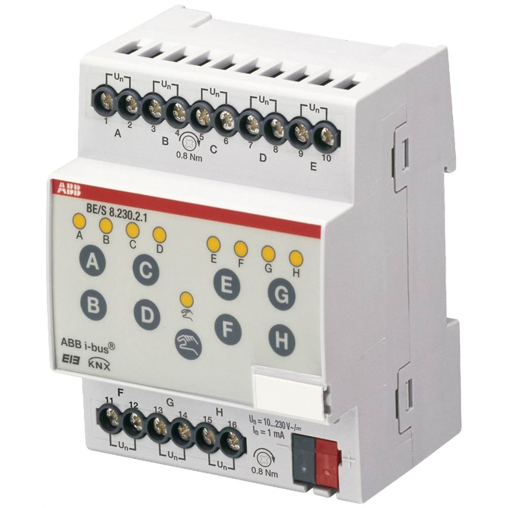 Binäreingang, Bussystem KNX, REG, 4TE, mit LED-Anzeige, 8f 