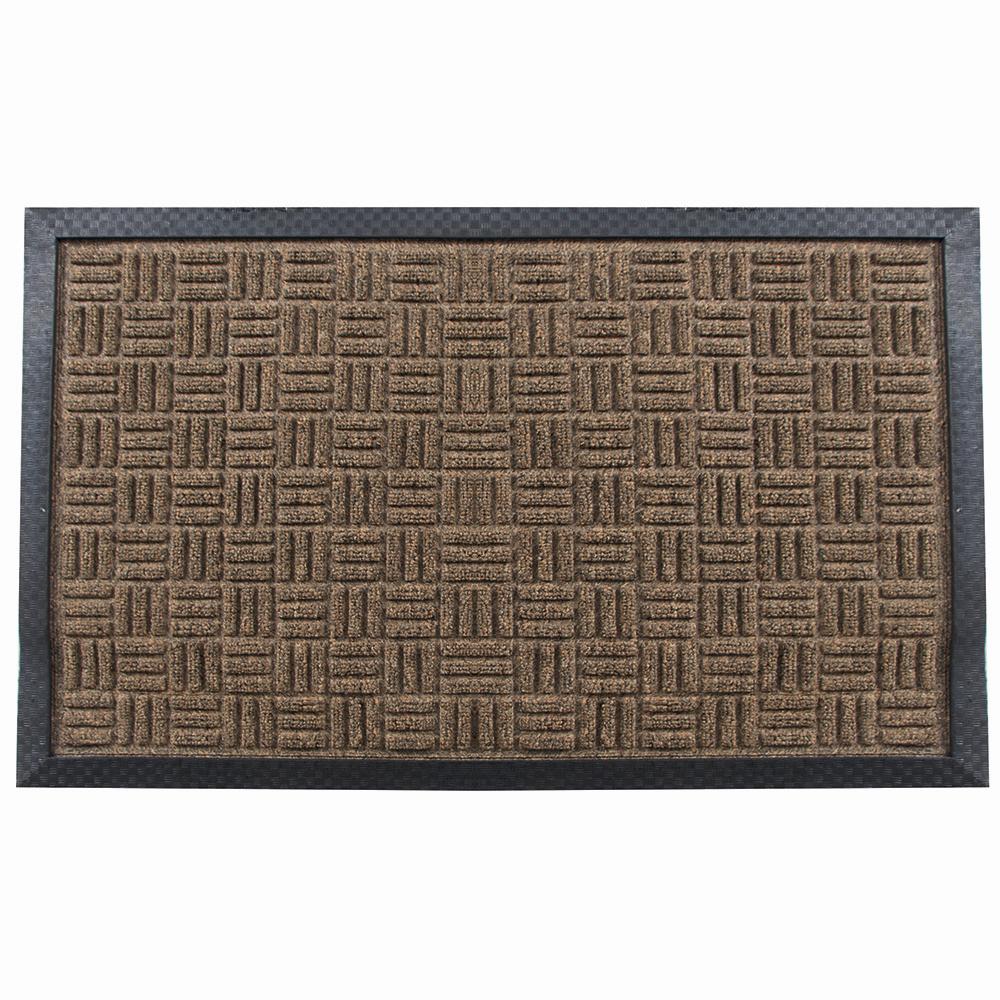 Außenmatte Quadro 45 x 75 cm beige 