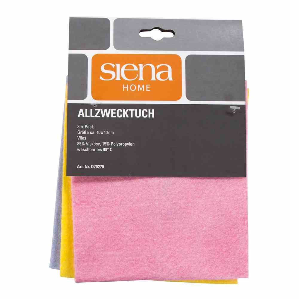 Allzwecktuch "Perfetto" 3er-Pack 40 x 40 cm saugstarkes Vlies