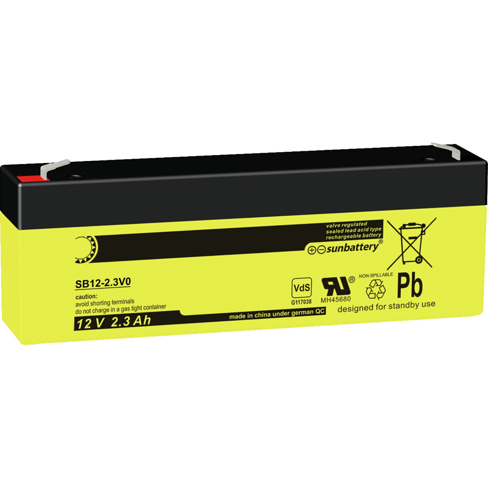 VdS Akkumulator 12 V, 2,3 Ah 