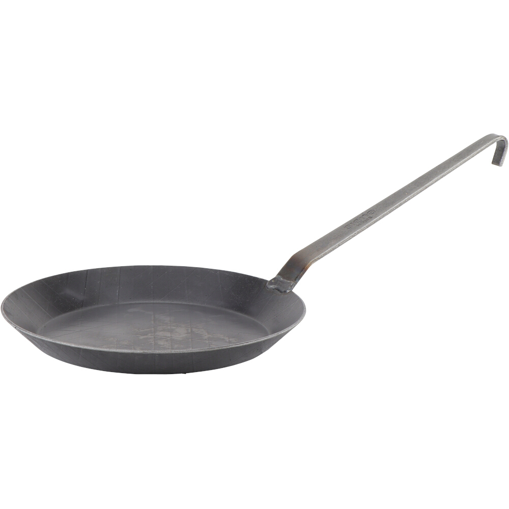 Bratpfanne "Fermo" flach Ø 24 cm schmiedeeisern, Hakenstiel