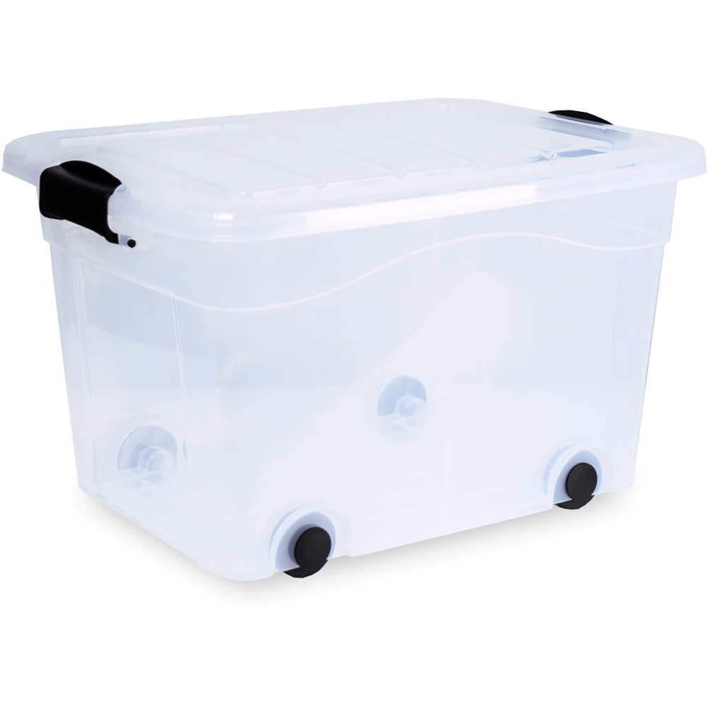 Aufbewahrungsbox Anzio 60 l mit Rollen + Deckel