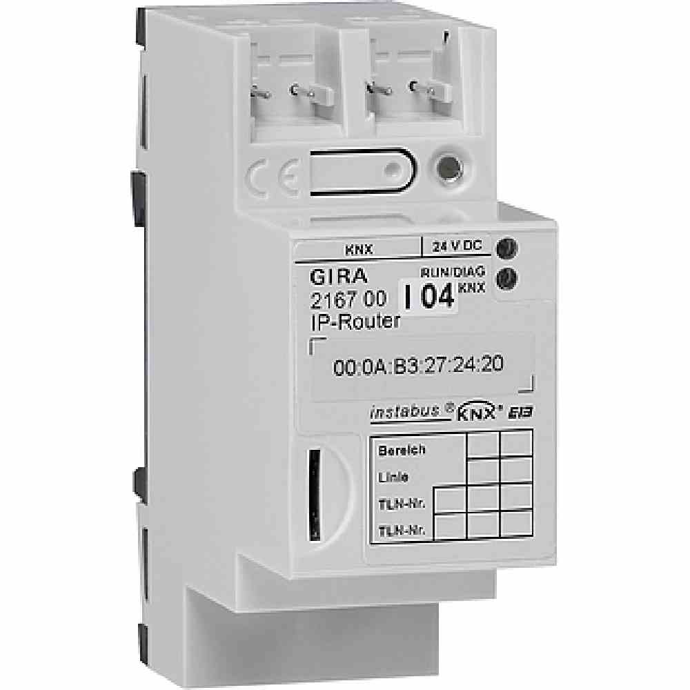 Datenschnittstelle, REG, 2TE, Bussystem KNX, ohne andere Bussysteme, Ethernet, mit LED-Anzeige 