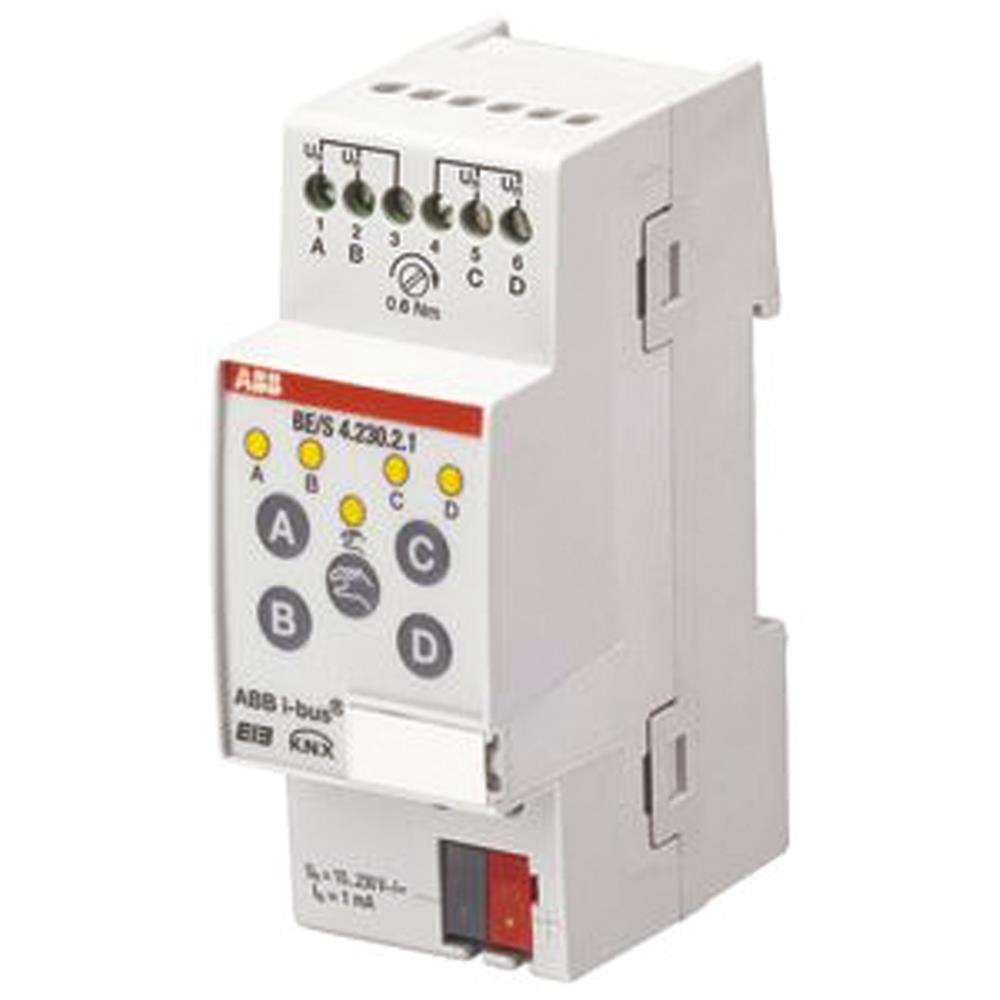 Binäreingang, Bussystem KNX, REG, 2TE, mit LED-Anzeige, 4f 