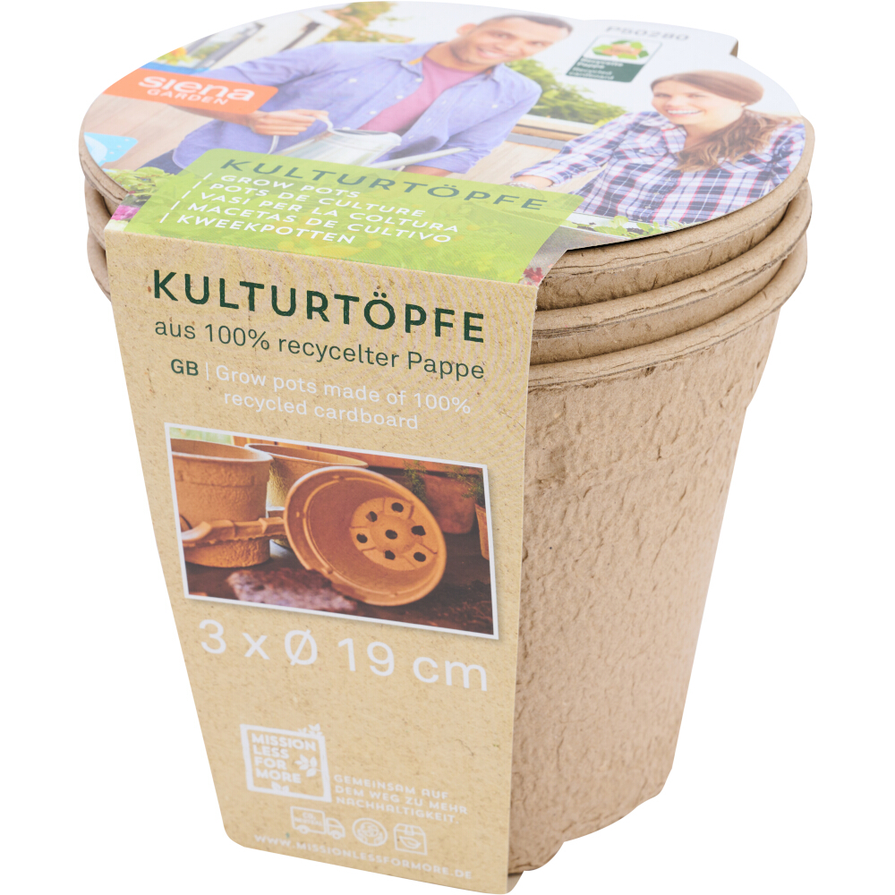 3er-Pack ECO-Kulturtöpfe 19 cm 