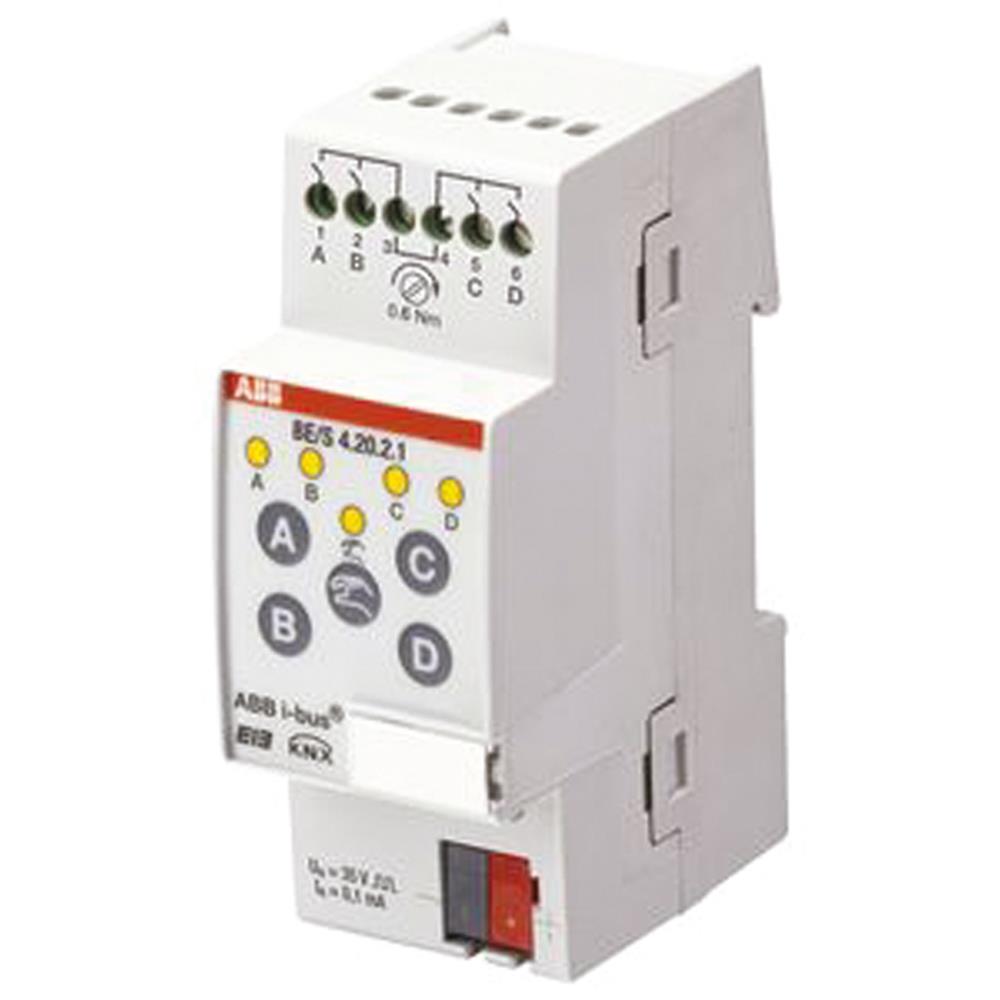 Binäreingang, Bussystem KNX, REG, 2TE, mit LED-Anzeige, 4f 