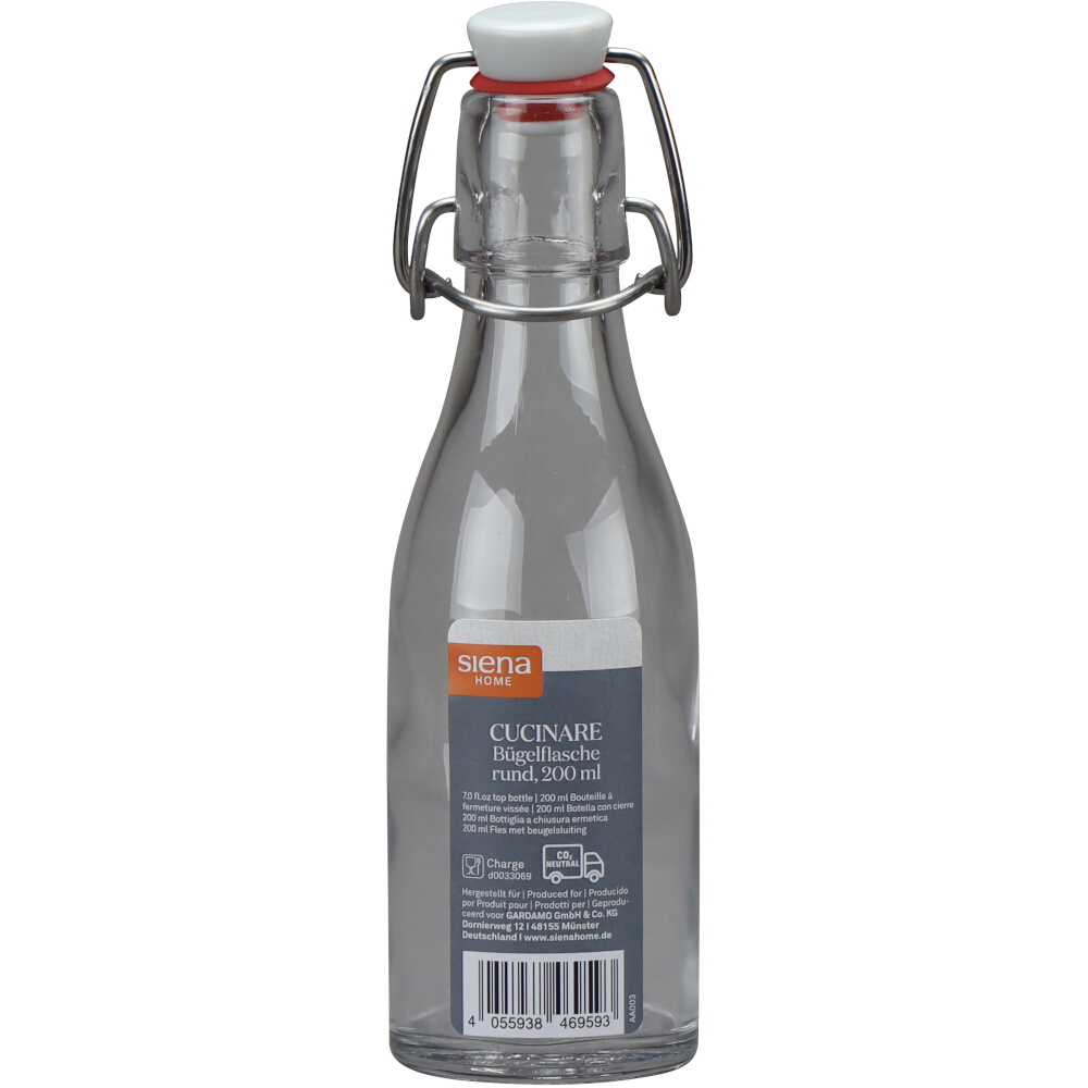 Bügelflasche "Cucinare" 200 ml rund 